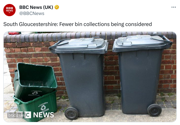 BCC Twitter message with previews, where the BBC logo in the bottom left is obscured by the domain