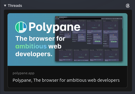 Threads preview of polypane.pro